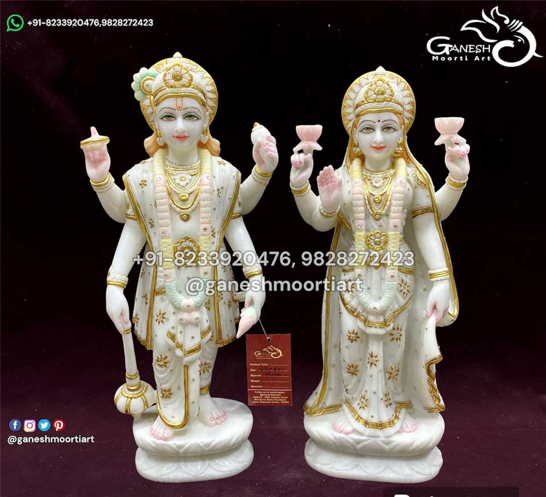 Vishnu Lakshmi Marble Statue Manufacturer