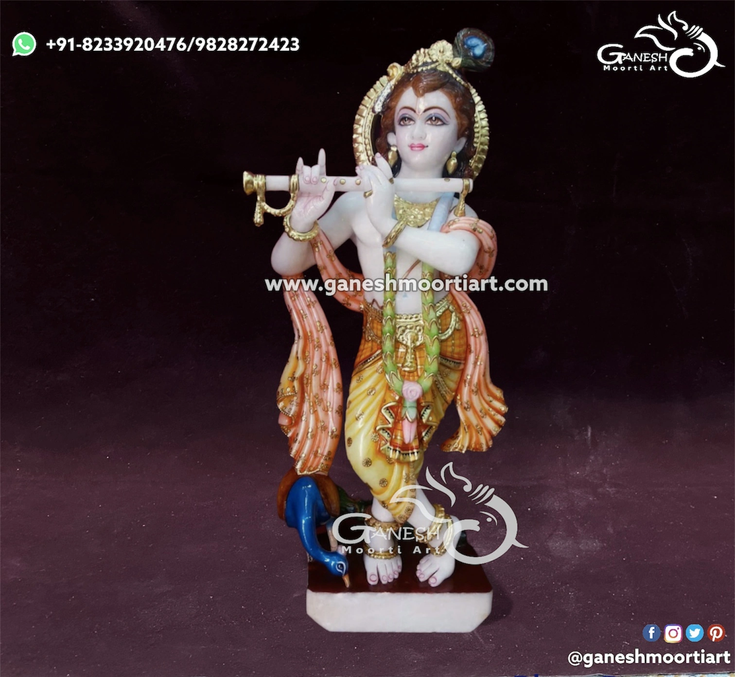 Buy Krishna Marble Murti online 