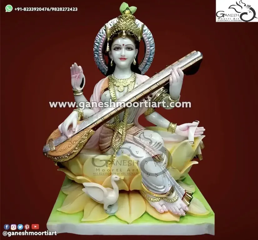 Saraswati Marble Statue Saraswati Marble Statue