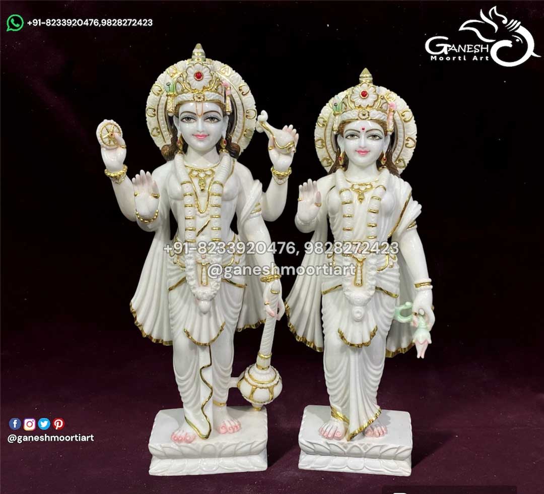 Buy Lakshmi Vishnu Marble Statue