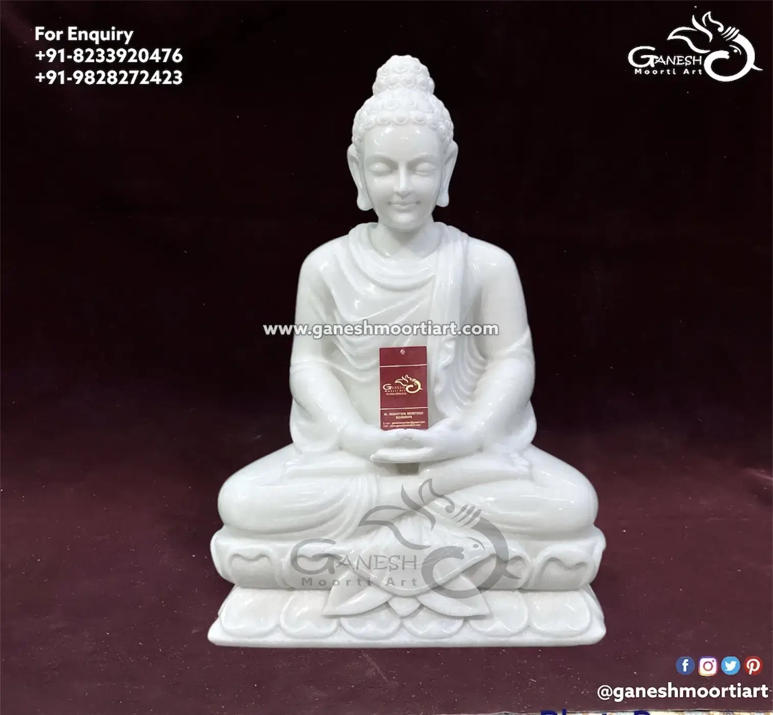 Order Black And White Marble Buddha Statue For Home
